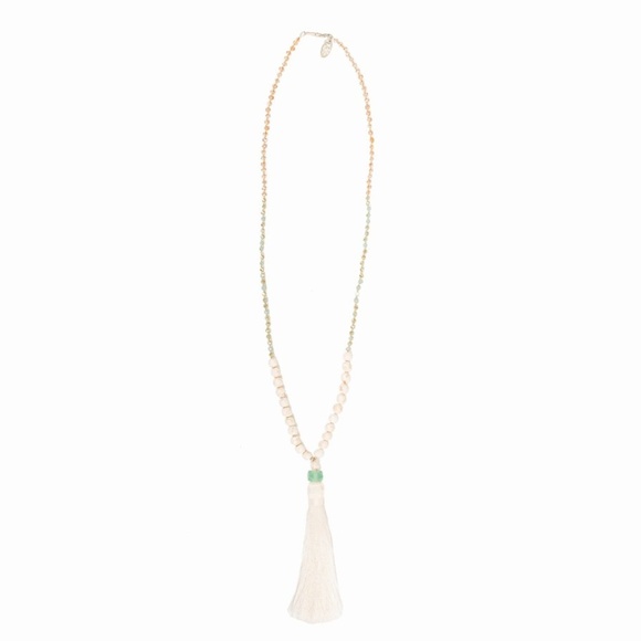 Extra Long Tassel World Changing Necklace White - Picture 1 of 8